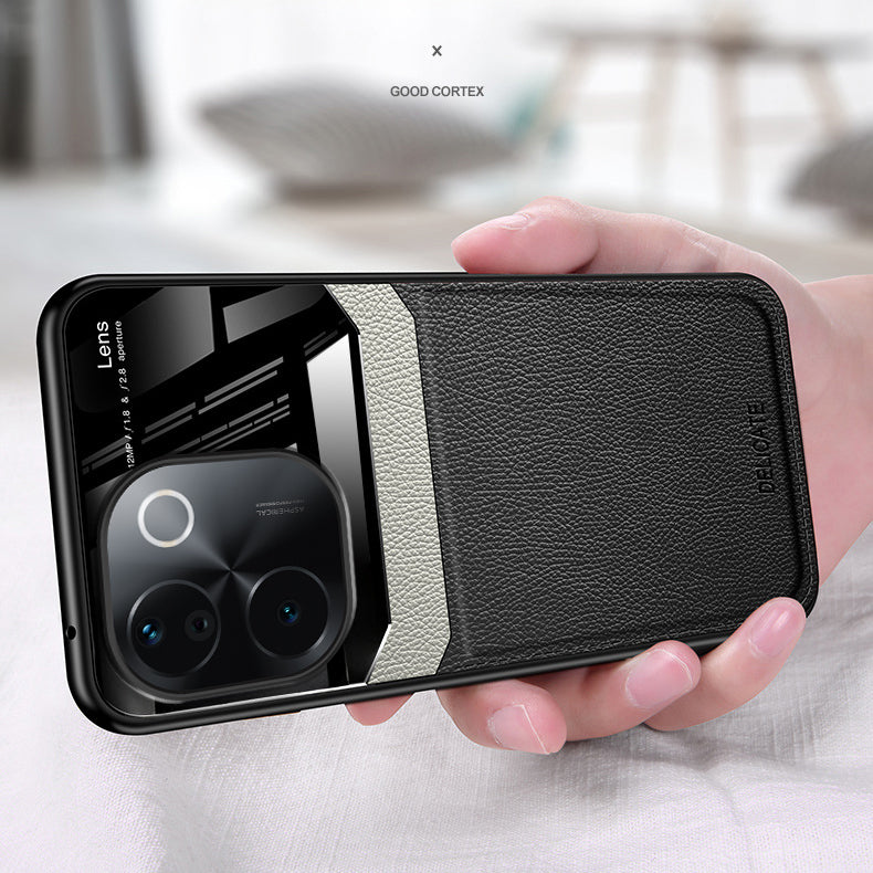 Vivo T3 Pro 5G Premium Leather Lens Protective Case