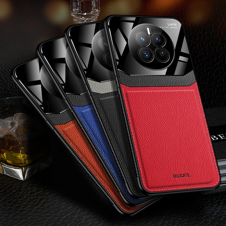 Realme 12 Pro+ Premium Leather Lens Protective Case