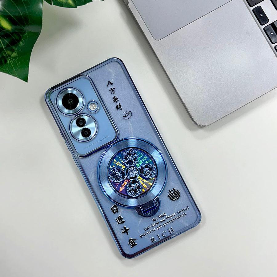Oppo F25 Pro 5G Rich Manifestation Reflective Fidget Rotating Back Case