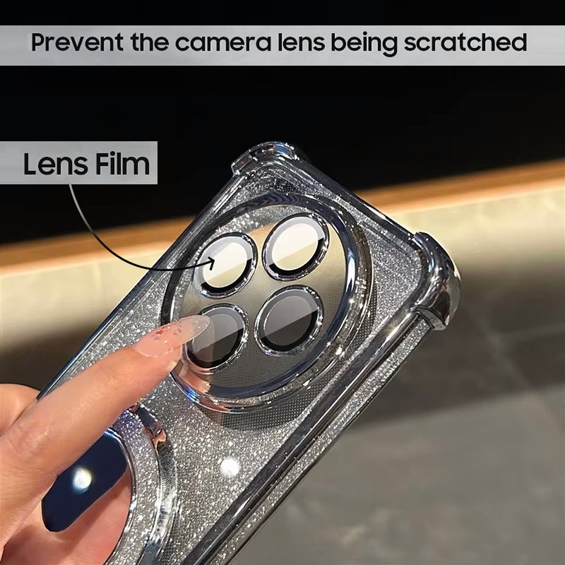 Oppo F27 Pro+ 5G Luxury Shimmer Mirror Back Shockproof Airbag Case