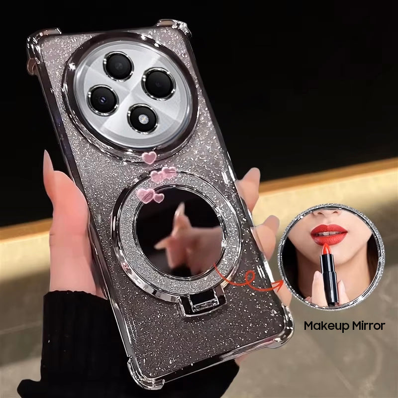 Oppo F27 Pro+ 5G Luxury Shimmer Mirror Back Shockproof Airbag Case