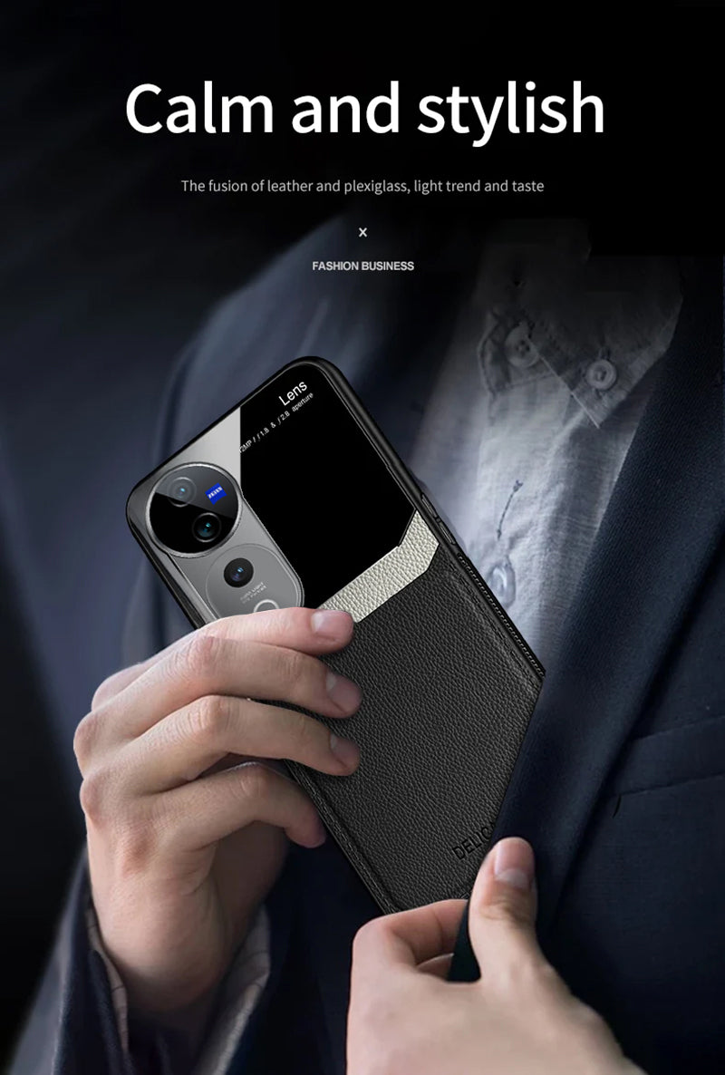 Vivo T3 Ultra 5G Premium Leather Lens Protective Case