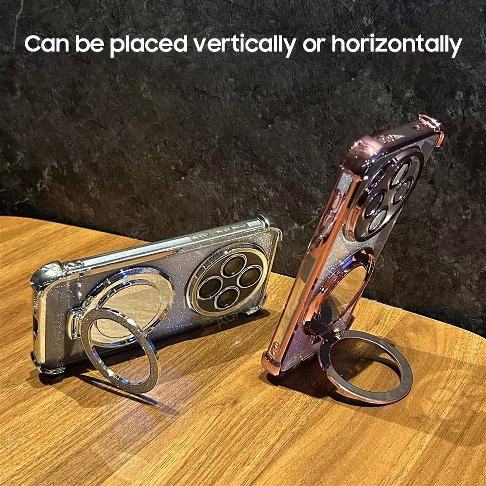 Oppo F27 Pro+ 5G Luxury Shimmer Mirror Back Shockproof Airbag Case