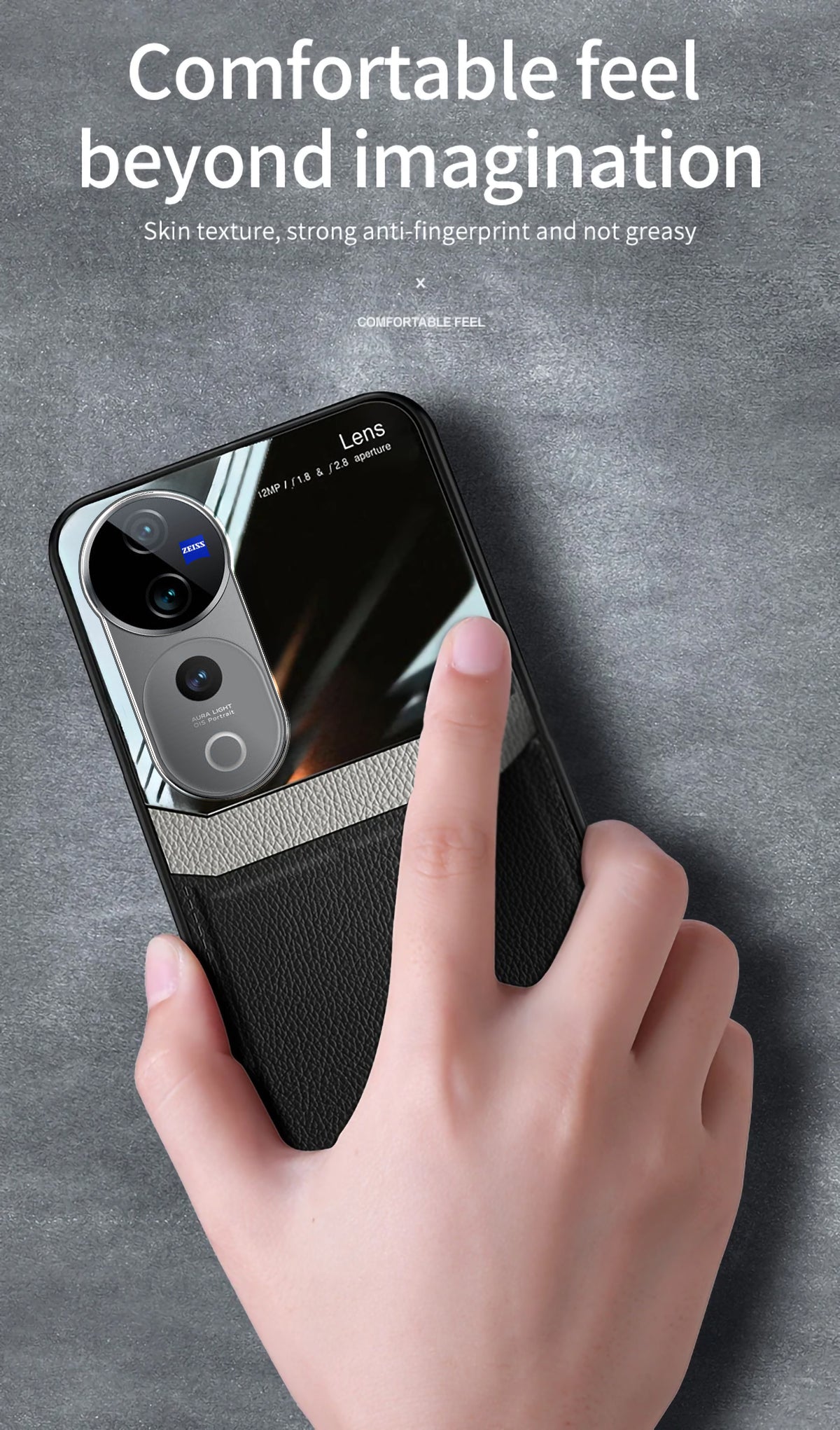 Vivo T3 Ultra 5G Premium Leather Lens Protective Case