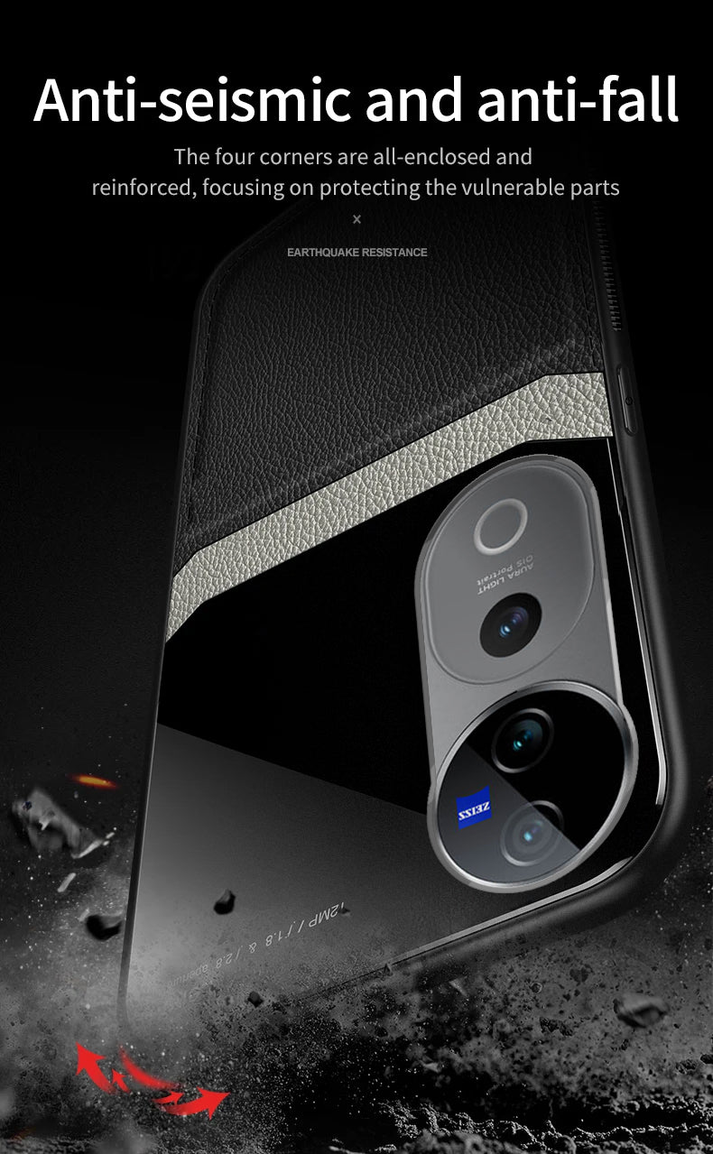 Vivo T3 Ultra 5G Premium Leather Lens Protective Case