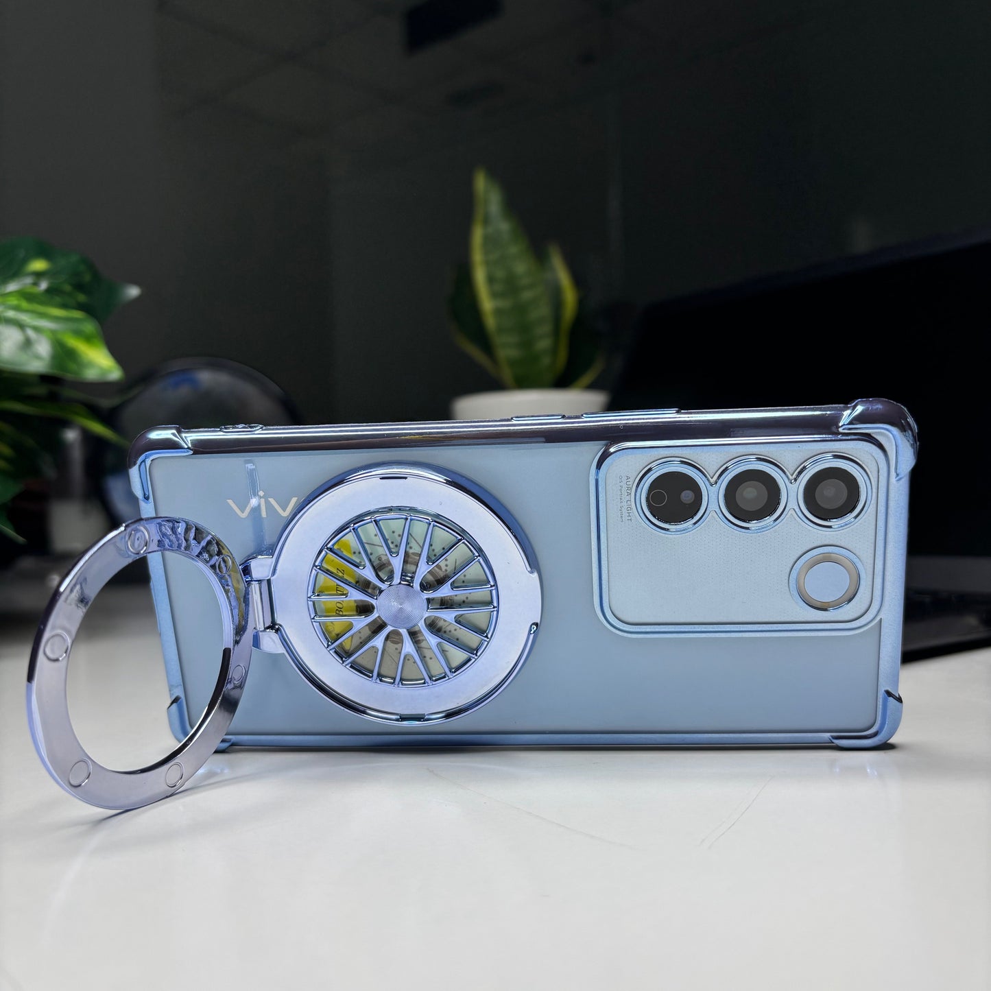 Vivo V27/V27 Pro 5G Premium Stress Buster Wheel Rotating Shockproof Airbags Case