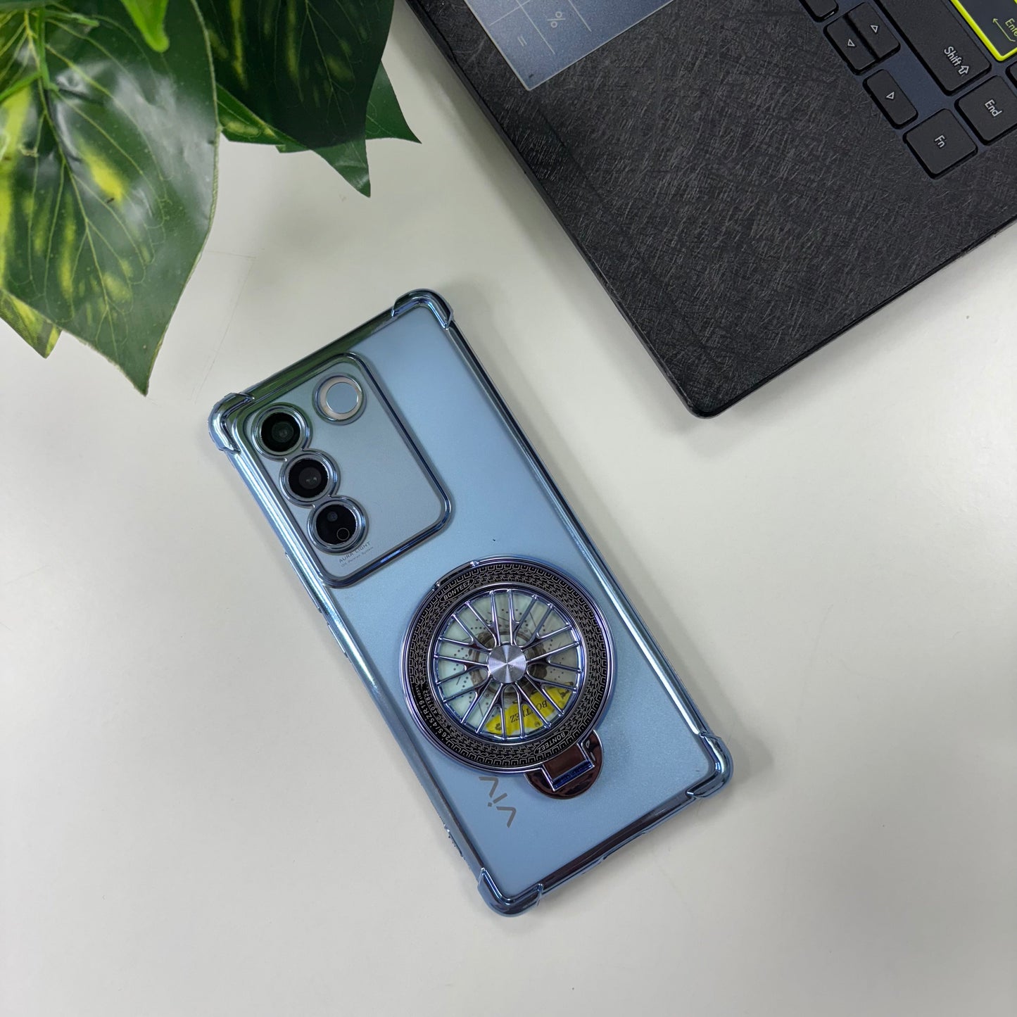 Vivo V27/V27 Pro 5G Premium Stress Buster Wheel Rotating Shockproof Airbags Case