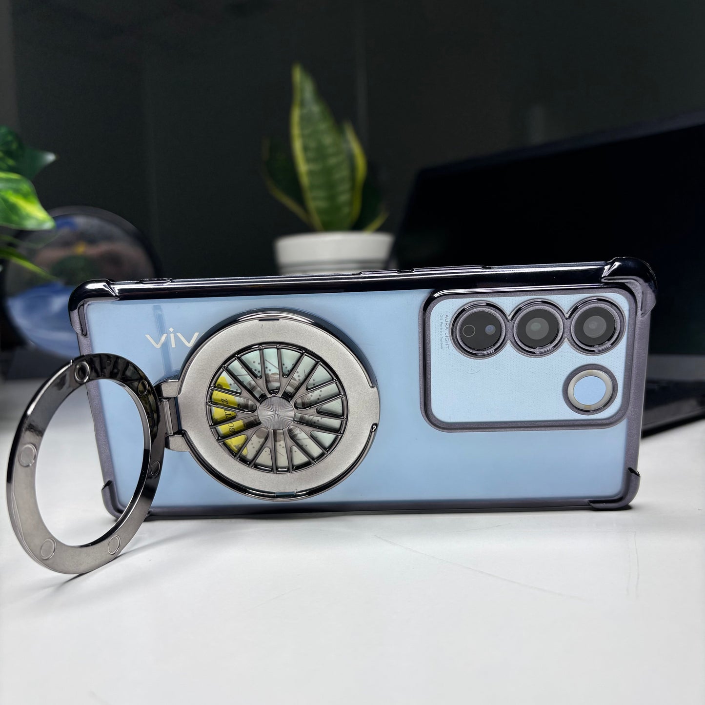 Vivo V27/V27 Pro 5G Premium Stress Buster Wheel Rotating Shockproof Airbags Case