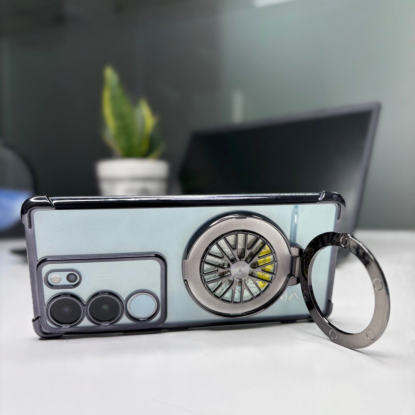 Vivo V29/V29 Pro 5G Premium Stress Buster Wheel Rotating Shockproof Airbags Case