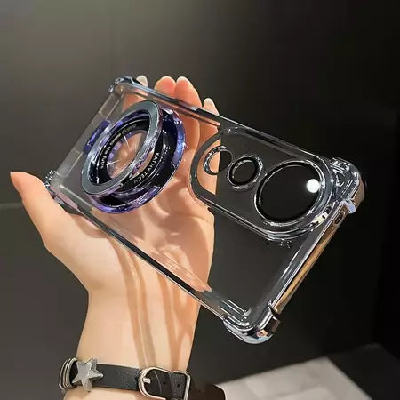 Vivo V40e 5G Original Luxury Magnifier Ring Stand Shockproof Airbags Corner Case