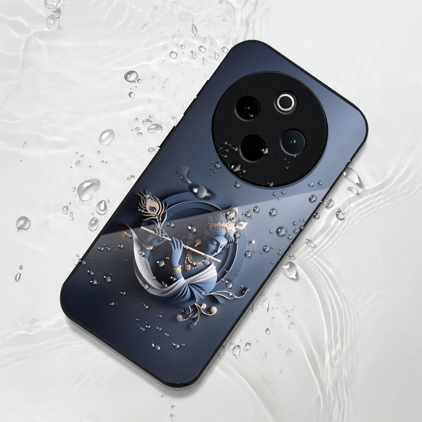 Vivo T4 5G Premium Acrylic Shockproof Glass Back Case (Krishna)