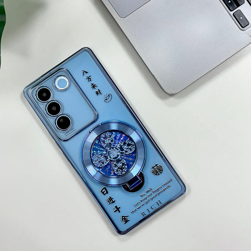 Vivo V27 5G Rich Manifestation Reflective Fidget Rotating Back Case