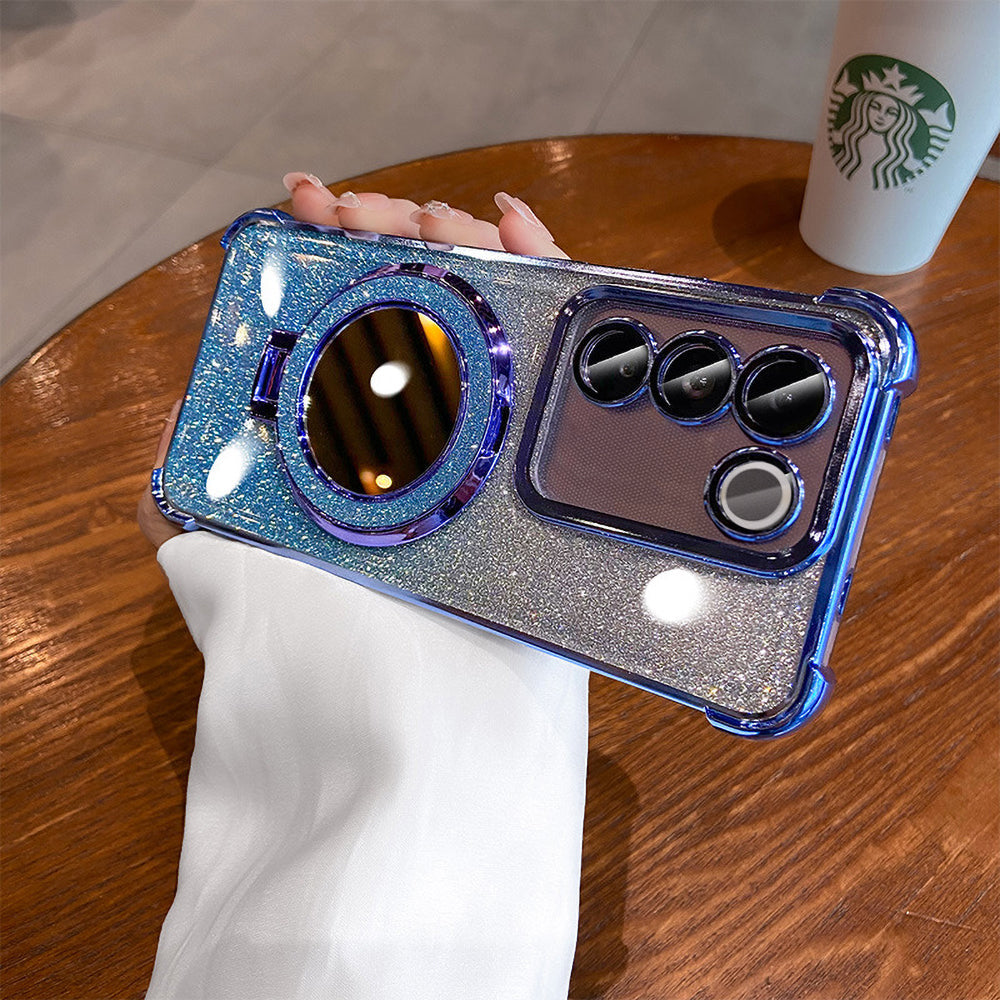 Vivo V27 5G Luxury Shimmer Mirror Back Shockproof Airbag Case