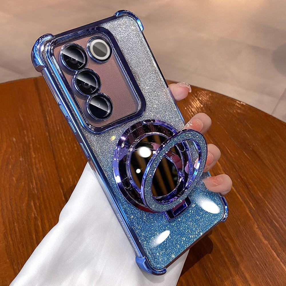 Vivo V27 5G Luxury Shimmer Mirror Back Shockproof Airbag Case