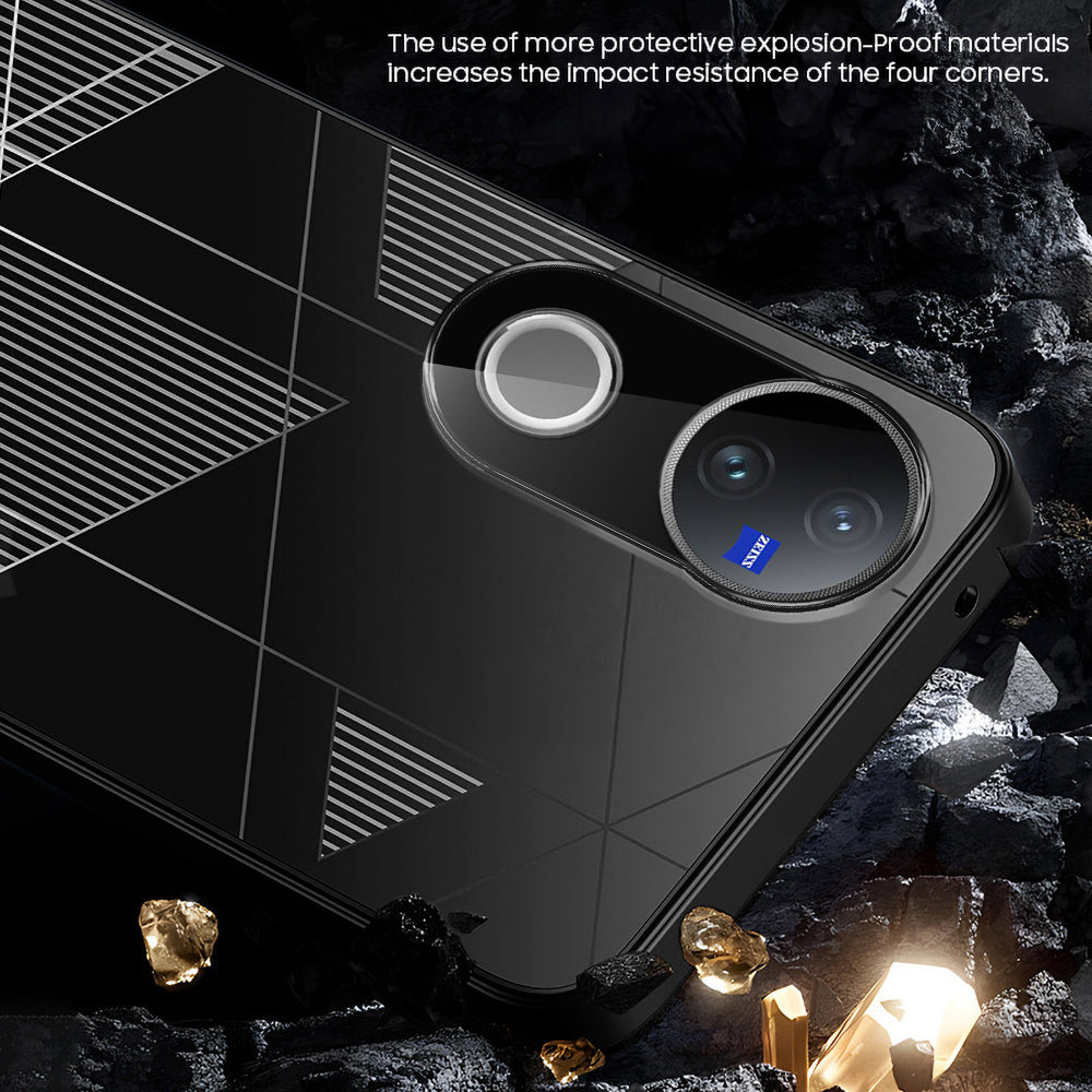 Vivo V50 5G Triangle Pattern Matte Back Shockproof Case