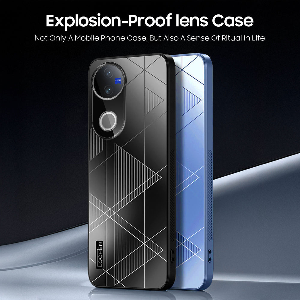 Vivo V50 5G Triangle Pattern Matte Back Shockproof Case