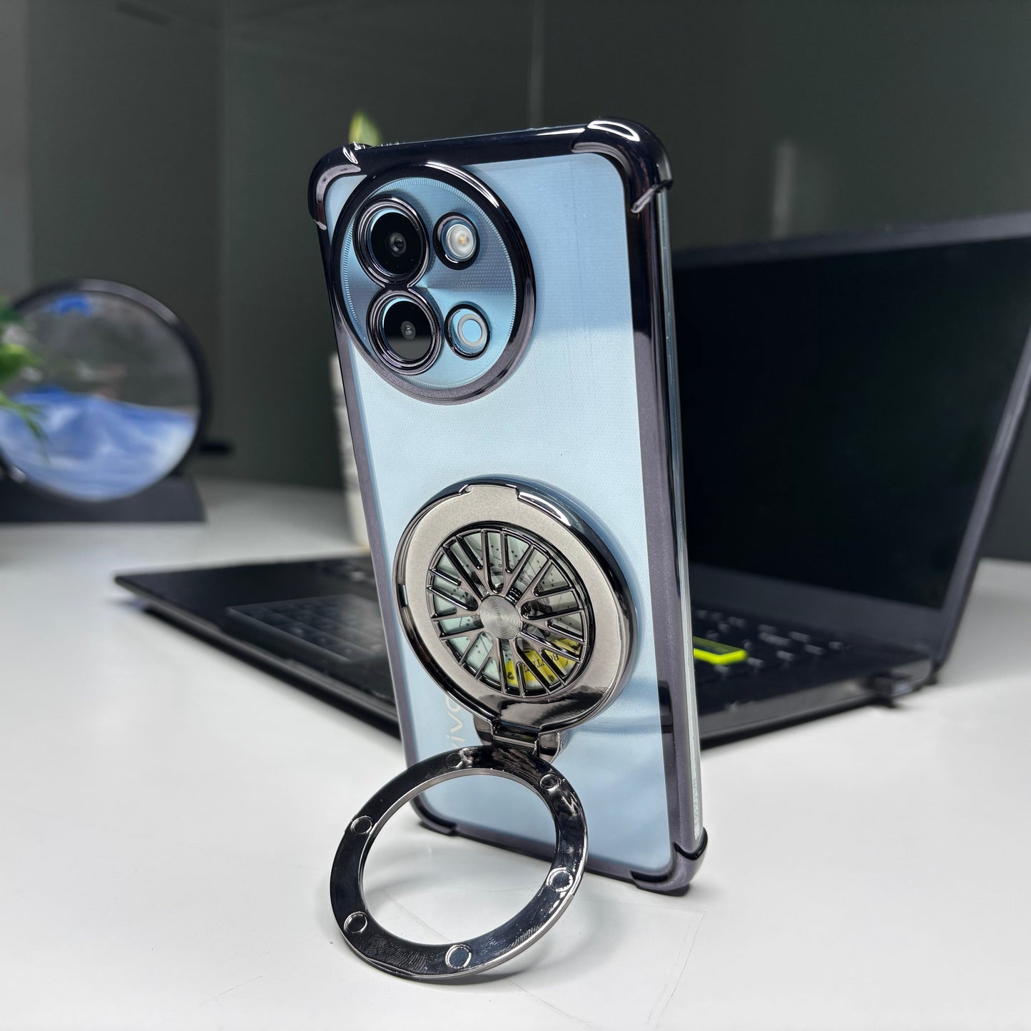 Vivo V30e 5G Premium Stress Buster Wheel Rotating Shockproof Airbags Case