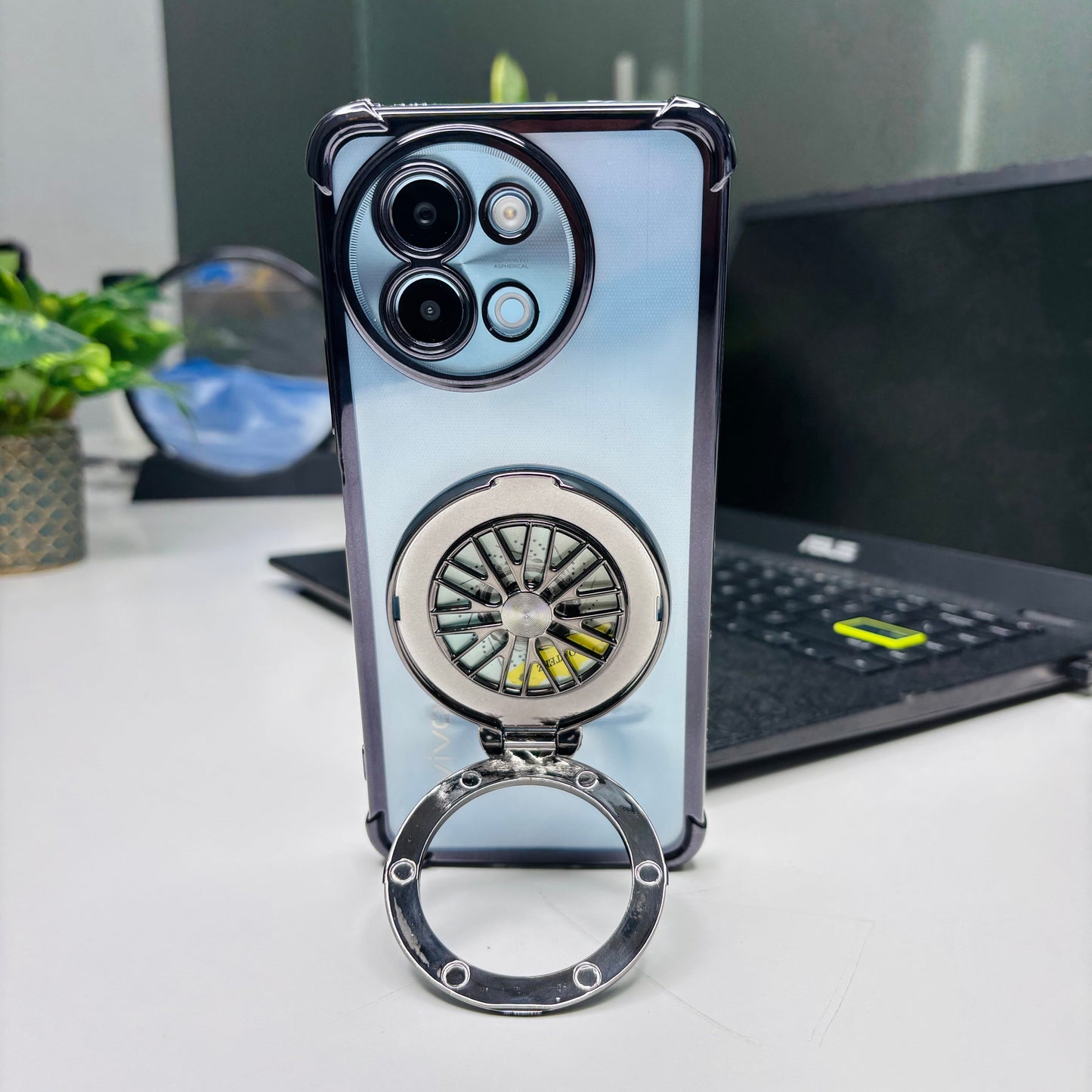 Vivo V30e 5G Premium Stress Buster Wheel Rotating Shockproof Airbags Case