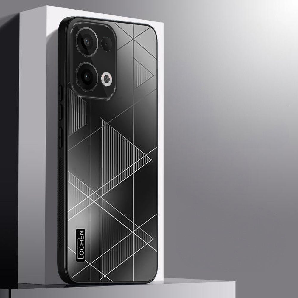 Oppo Reno13 5G Triangle Pattern Matte Back Shockproof Case